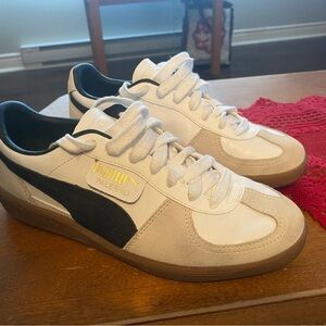Puma Palermo Sneakers in Cream and Black